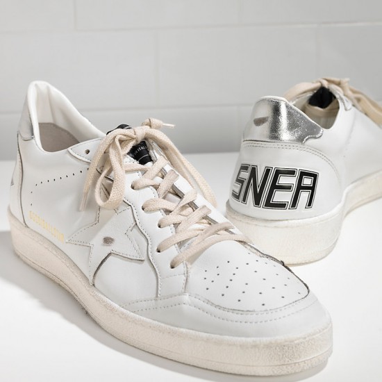 Men's/Women's Golden Goose sneakers ball star leather in white silver