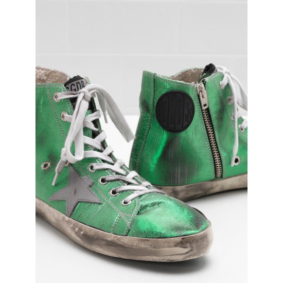 Men's/Women's Golden Goose francy sneakers canvas star in laminated leather