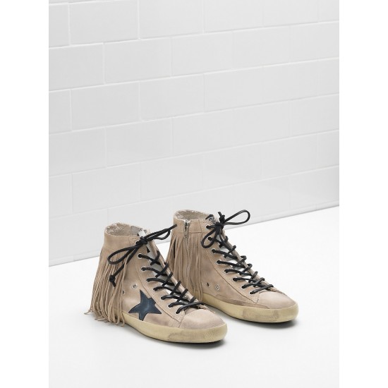 Men's/Women's Golden Goose francy sneakers suede star and tongue in leather