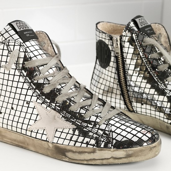 Men's/Women's Golden Goose sneakers francy in glitter Silver