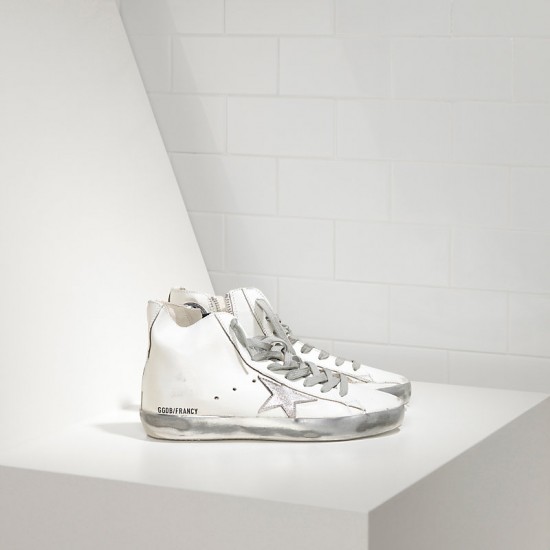 Men's/Women's Golden Goose sneakers francy sparkle white silver