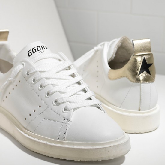 Men's/Women's Golden Goose sneakers starter in white gold