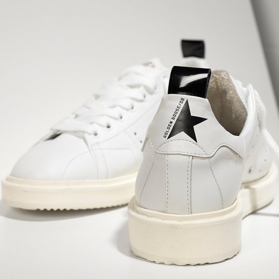 Men's/Women's Golden Goose starter sneakers in calf leather white white sole
