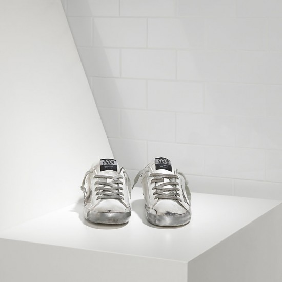 Men's/Women's Golden Goose sneakers superstar in sparkle white silver