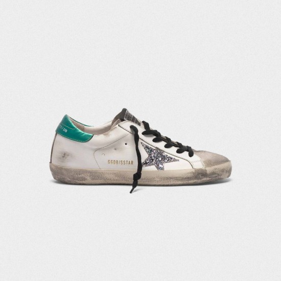 Men's/Women's Golden Goose superstar sneakers in leather with glittery star