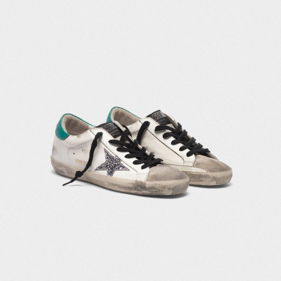Men's/Women's Golden Goose superstar sneakers in leather with glittery star