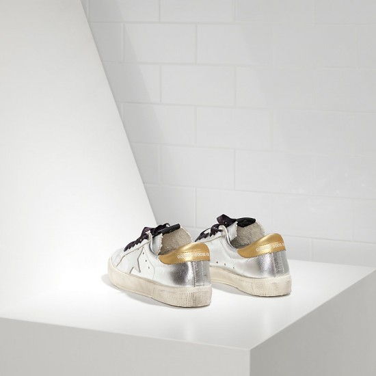 Women's Golden Goose sneakers may in silver gold white star