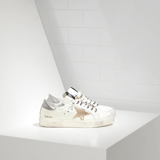 Women's Golden Goose sneakers may in white silver gold