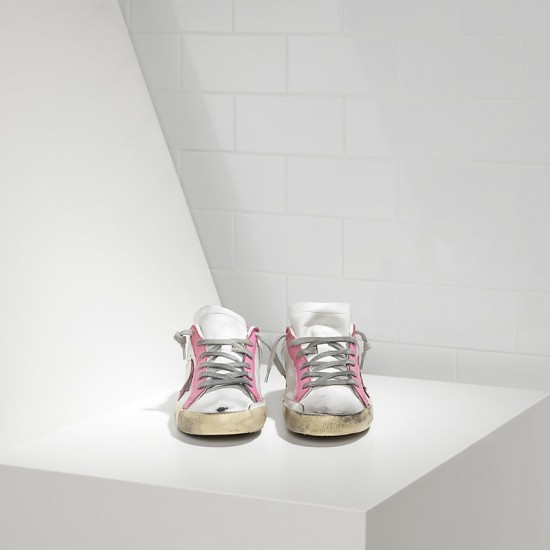 Women's Golden Goose sneakers superstar in white pink star