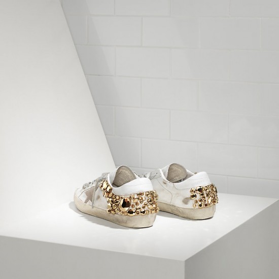 Women's Golden Goose sneakers superstar limited edition in gold diamond