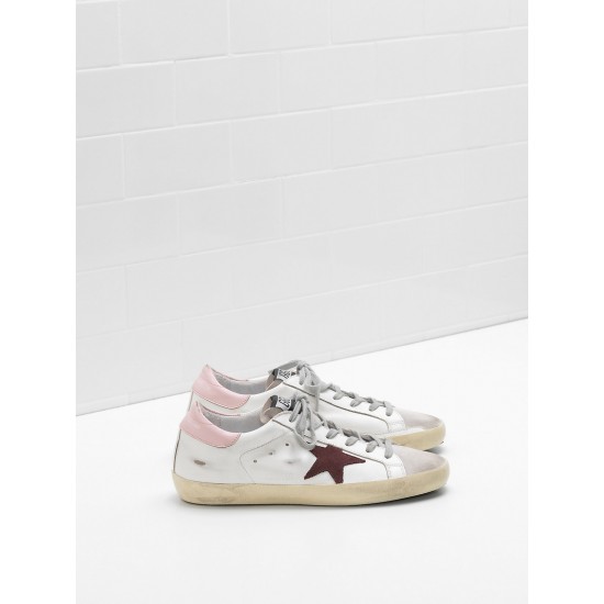 Women's Golden Goose superstar sneakers leather star in suede leather
