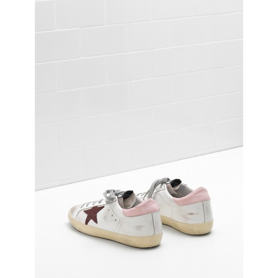 Women's Golden Goose superstar sneakers leather star in suede leather